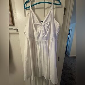 Torrid White Keyhole Tie Dress